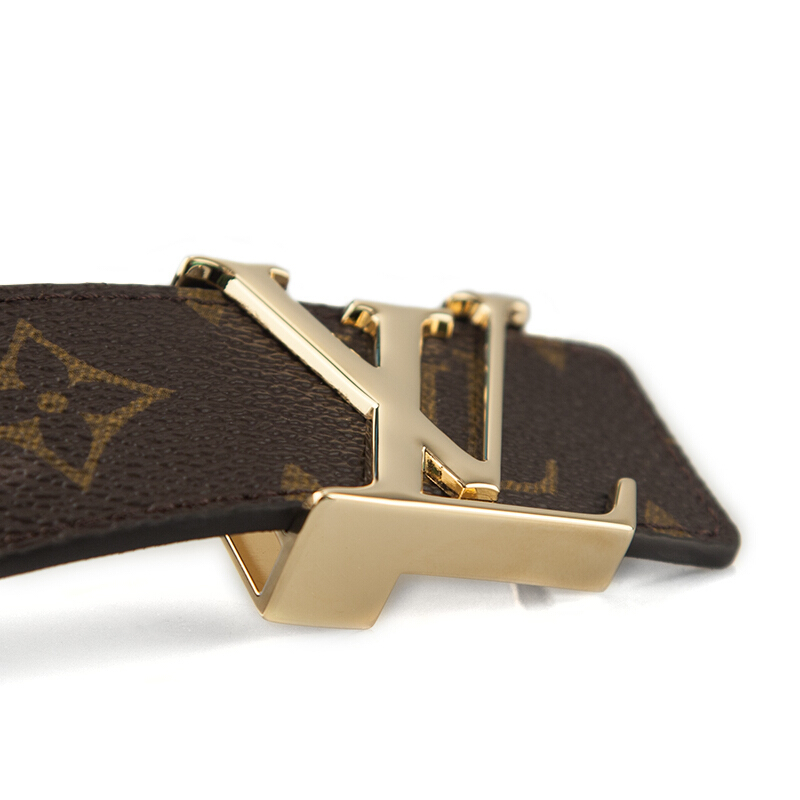 海外直邮lv路易威登男女腰带monogram系列35毫米涂层帆布金属搭扣皮带