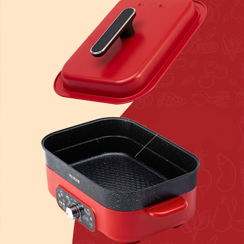 美菱多功能料理锅5L大容量快速沸腾电火锅MT-LC5005(A)高清大图