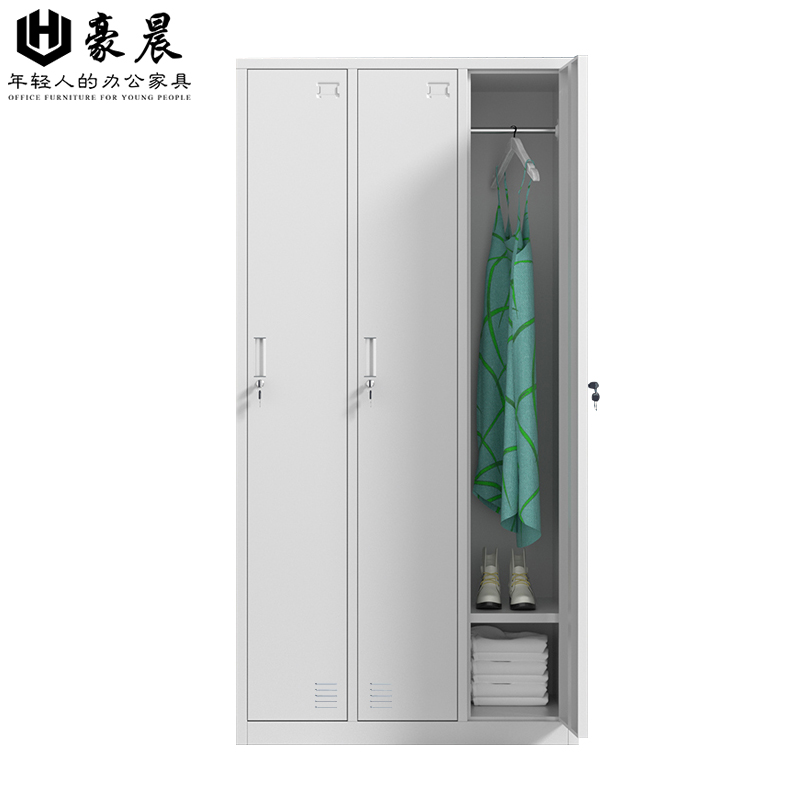 豪晨更衣柜(三门更衣柜)1800*900*420mm 个高清大图