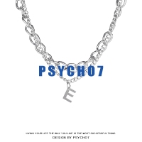 PSYCHO7 欧美26英文字母网红饰品时尚高级感随意组合情侣叠戴项链