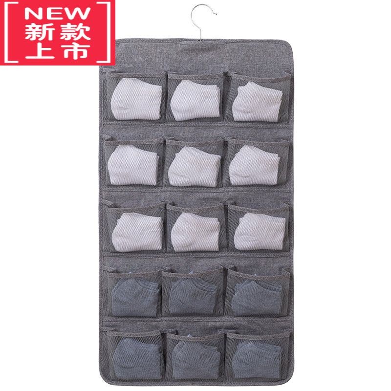 可莉允内衣收纳袋挂袋墙挂式内裤文胸袜子布艺宿舍墙上门后挂墙收纳器图片