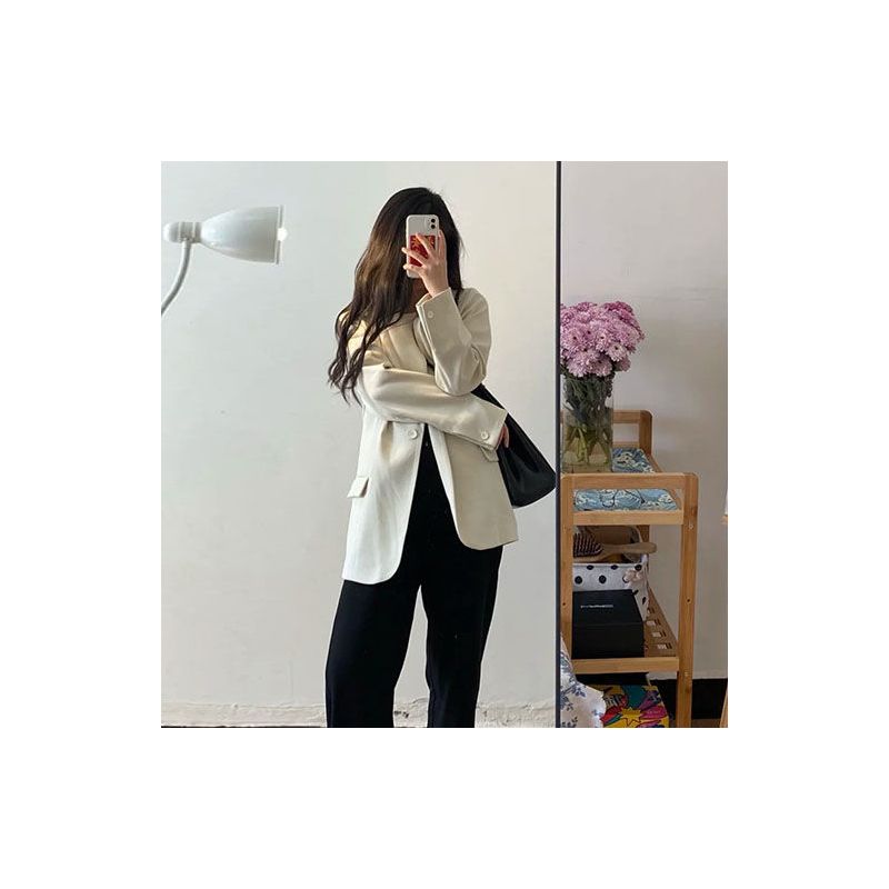 小西装外套女士潮ins春夏秋短款小个子韩版宽松百搭洋气休闲西服