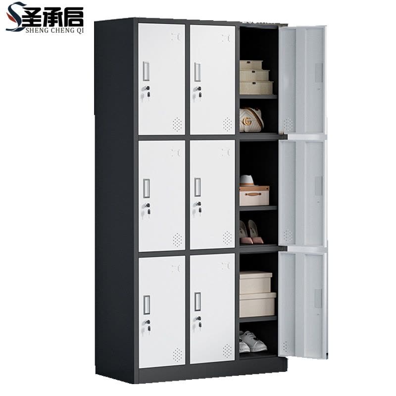 圣承启铁皮更衣柜九门台图片