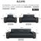 易企采 单人位830*1050*800mm 办公沙发 进口西皮沙发 简约商务接待会客办公室简易套装现代中式沙发