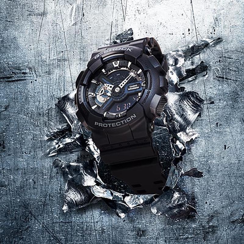 CASIO 男士时尚黑色复古运动腕表经典模拟数字显示设计