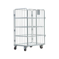 臻远ZY-L09仓储笼 折叠物流台车快递仓库周转车 900*800*1700加门