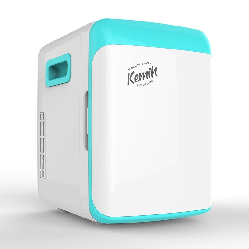 科敏KEMIN迷你型小冰箱车载冰箱便携租房学生宿舍制冷加热药品母乳冷藏保温箱 10L静音车家两用(缇凡尼蓝)