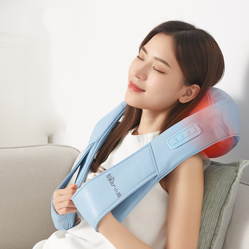 小熊(bear)24W颈椎按摩器肩颈按摩器 AMQ-A24B1 蓝色/台