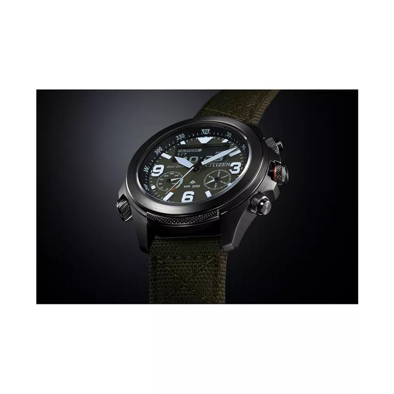 西铁城(CITIZEN)光动能男士专业探险绿经典百搭腕表代购正品店铺保修高清大图