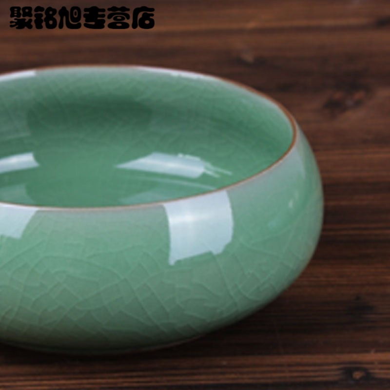 大号茶洗龙泉青瓷陶瓷功夫茶道茶具六君子零配件杯洗水盂水洗笔洗家居家用简约创意多功能茶具