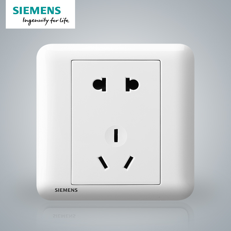 西门子(SIEMENS)开关插座 皓睿玉釉白系列10A五孔电源插座5UB01143NC01