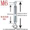 M8 镀锌钢丝绳紧线器开体花篮螺丝绳索拉紧器青岛玛钢花兰螺栓CO型