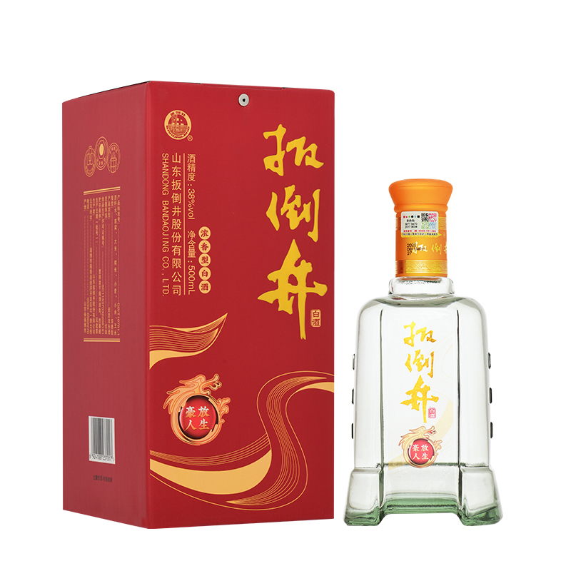 白酒38度扳倒井豪放人生500ml6瓶浓香型