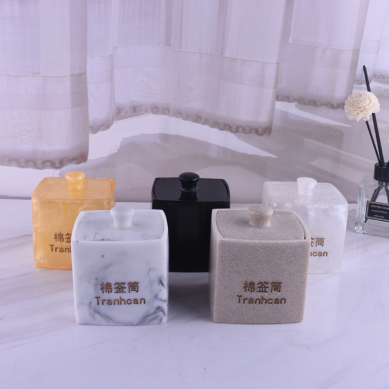 家柏饰(CORATED)新款欧式创意棉签盒卫生间洗漱棉签牙签盒化妆棉棉签收纳盒高清大图