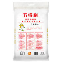 五得利 八星雪花小麦粉5kg面粉 高筋粉 多用途家用中馒头包子饼面条面包烘焙通用面粉 优质10斤原料白面