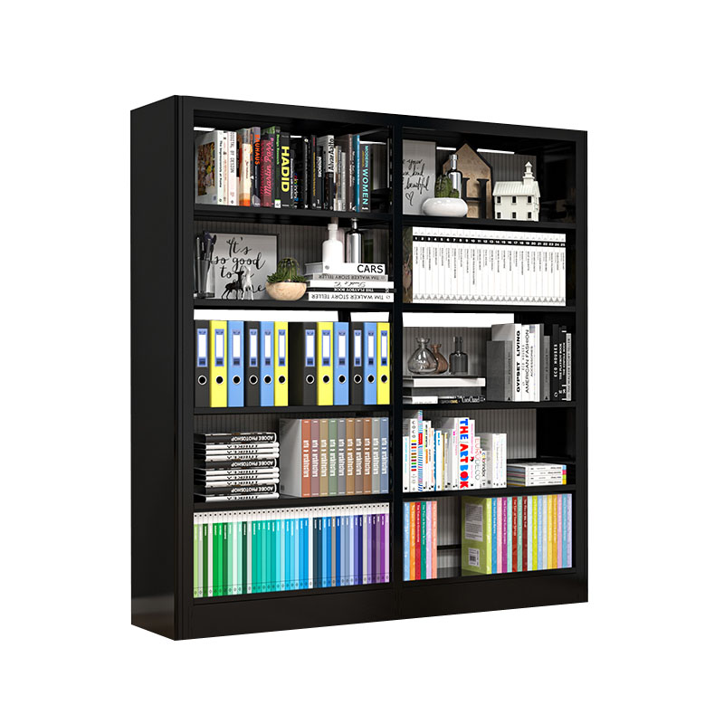 晋舰 书架学校图书馆阅览室书籍架落地资料档案架黑色白色 双面一列二