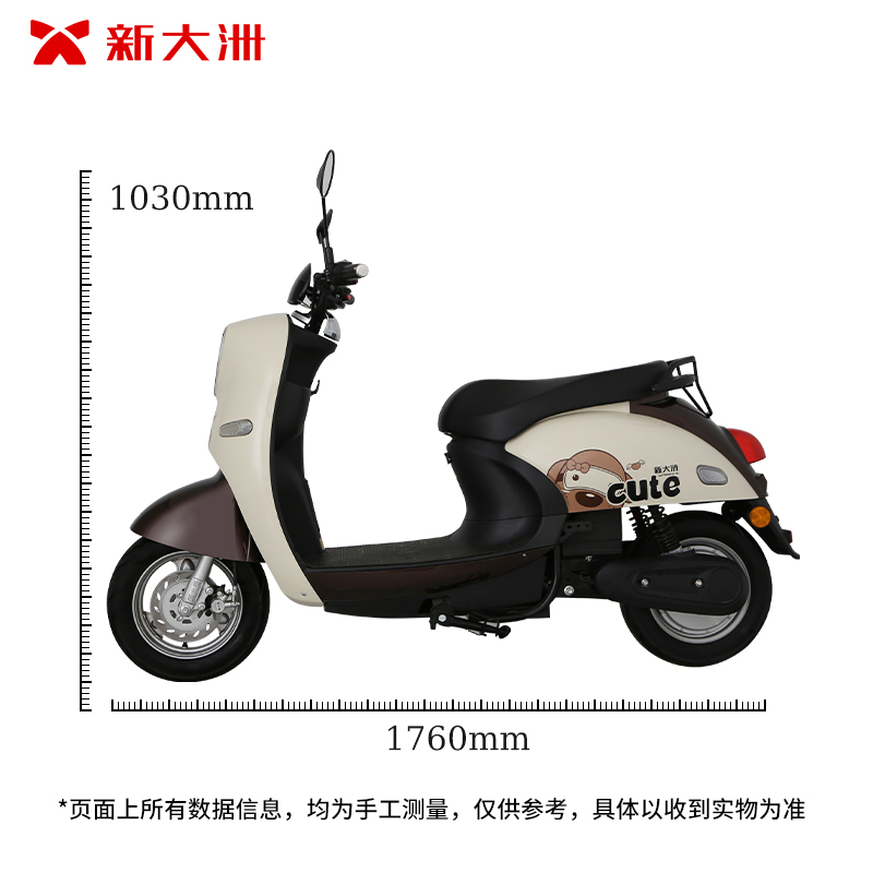 派乐/Palla电动车 GS1成人代步60V20Ah高颜值电动轻便摩托车 咖色