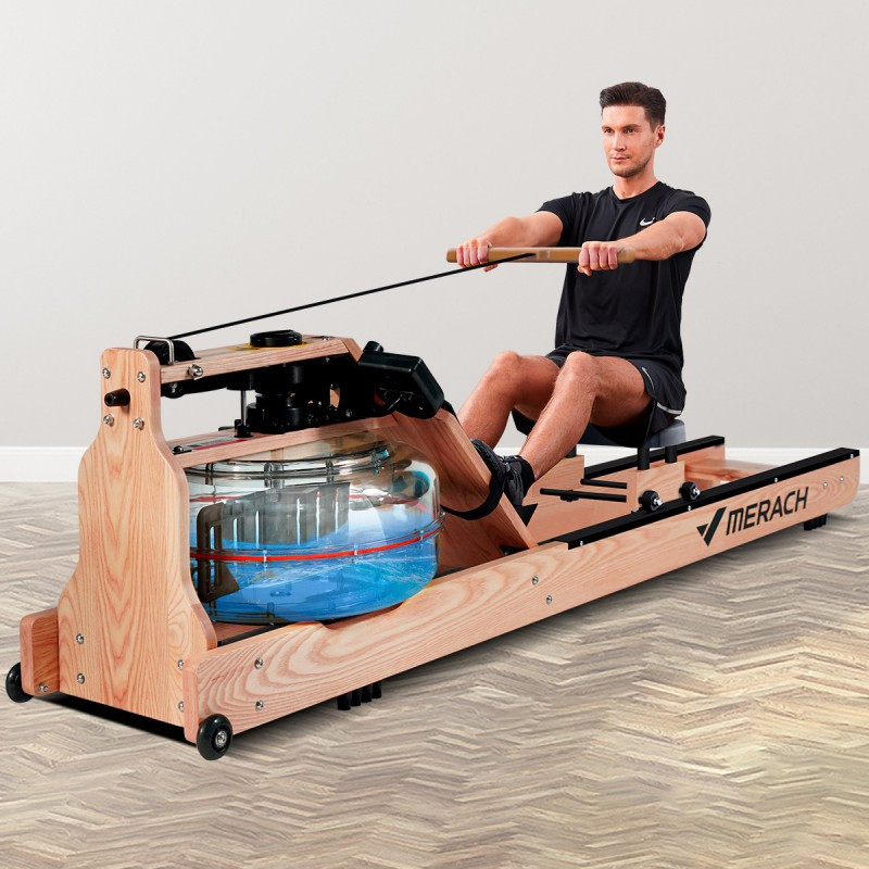 麦瑞克划船机家用纸牌屋水阻划船器静音运动健身器材何赛同款mr902