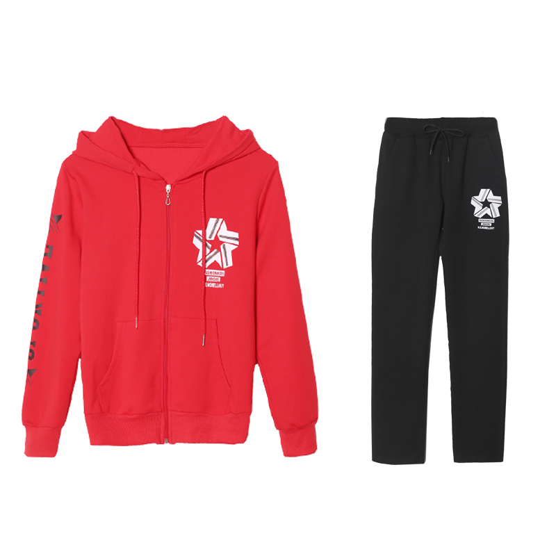 青少年秋装少女韩版卫衣长袖长裤套装初中高中服休闲套装