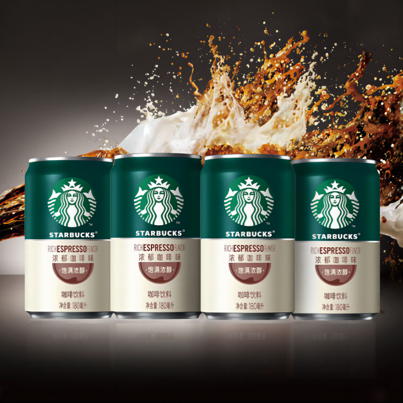 星巴克(Starbucks)星倍醇 意式浓缩180ml*24罐 即饮咖啡饮料高清大图