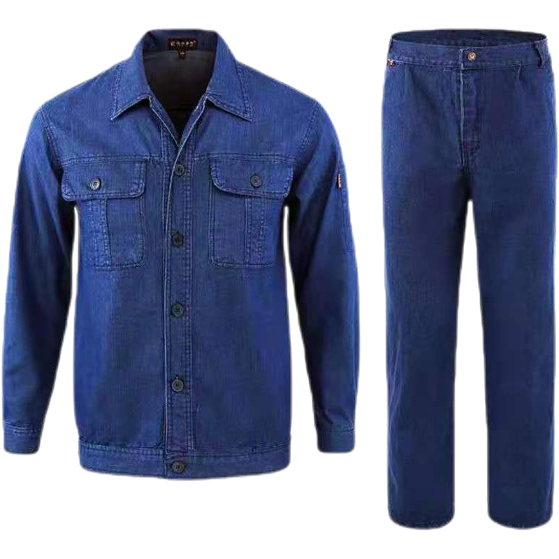 无石油标牛仔套装16584a中国石油劳保工作服夏季焊工套装中石油牛仔