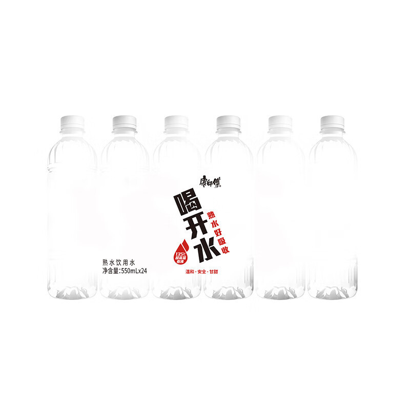 康师傅 喝开水 熟水饮用水 550ml*24瓶(限发江浙沪皖)