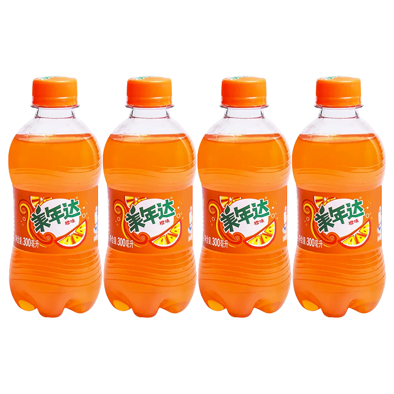 百事可乐 美年达 Mirinda 橙味汽水 碳酸饮料 300ml*6瓶(新老包装随机发货)高清大图