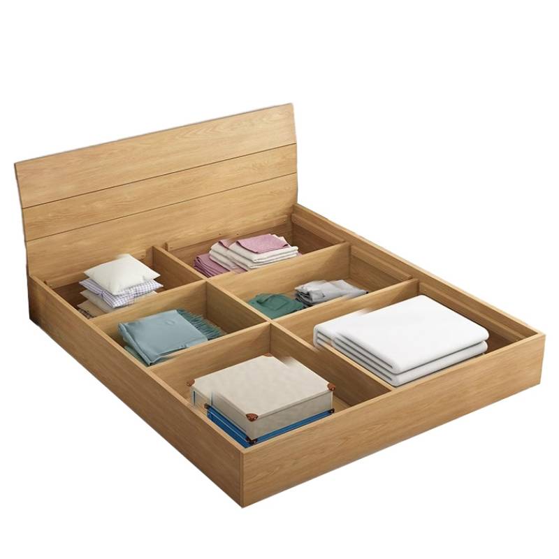 鑫木樽双人床 1.5m+床头柜*1组高清大图