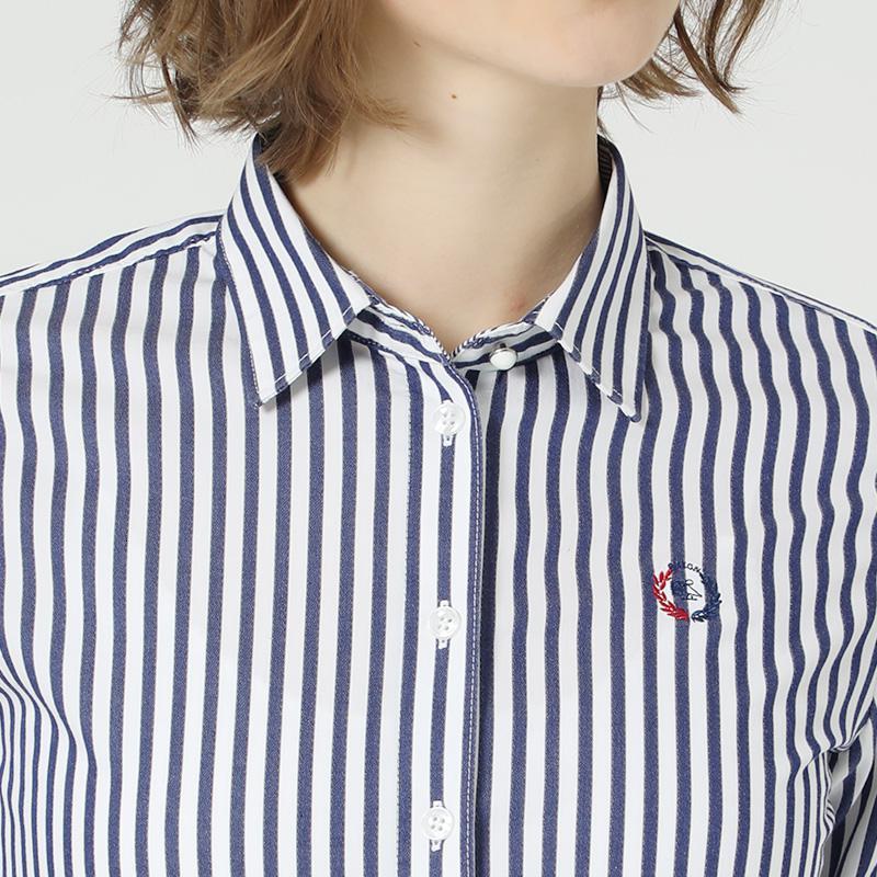 boton波顿女装新款条纹衬衫女士秋季长袖百搭上衣女视频