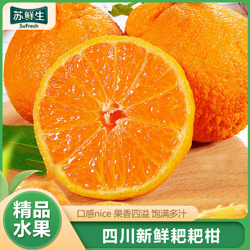 【苏鲜生】四川耙耙柑 净重5斤 单果80mm+ 产地精选 甜美多汁 坏果包赔