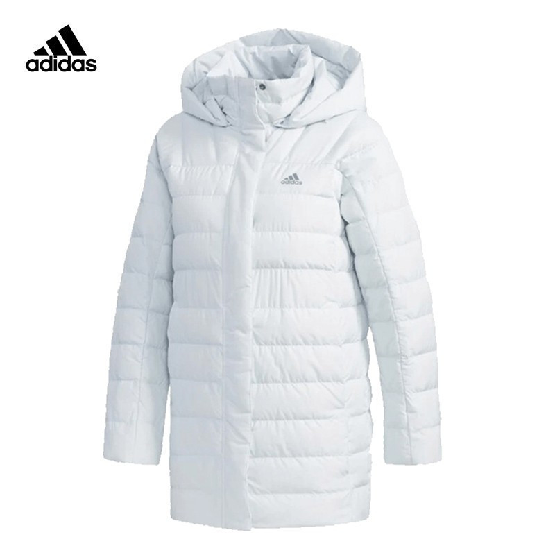 adidas阿迪达斯羽绒服女 2019新款户外保暖防风训练休闲连帽羽绒夹克外套上衣运动羽绒服EH3990 C