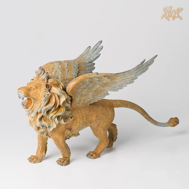 美帮汇全铜摆件《飞狮》家居饰品 铜工艺品 摆件高清大图