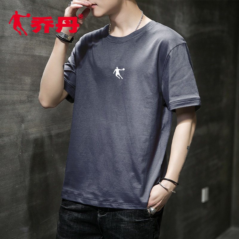 乔丹短袖t恤男2022新款春夏速干半袖体恤圆领宽松运动服上衣男装运动