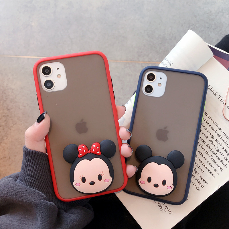 火豹三星S8手机壳S8+新款撞色磨砂S8软壳S9保护套硅胶防摔S9+外壳个性创意潮牌S9卡通支架男女情侣