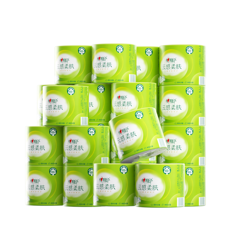 BT5410 (箱装)心相印云感150克24粒装四层立体压花卷筒卫生纸