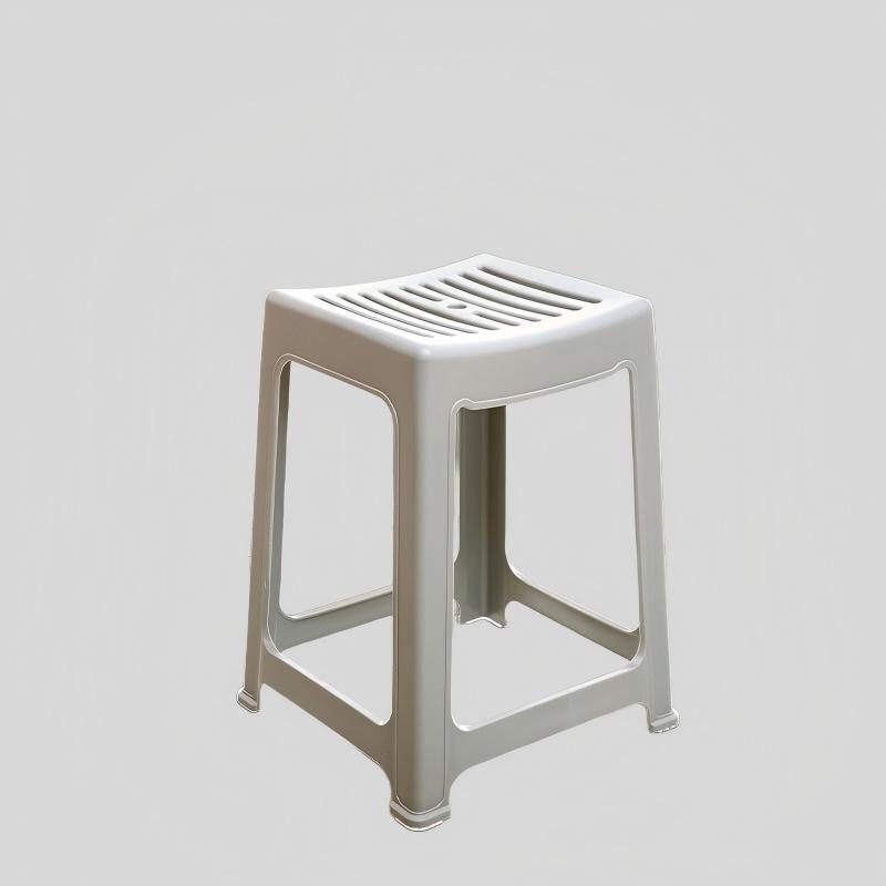 禧天龙(Citylong) D-2022塑料凳 冰河灰3个装 家用休闲椅子加厚防滑凳高清大图