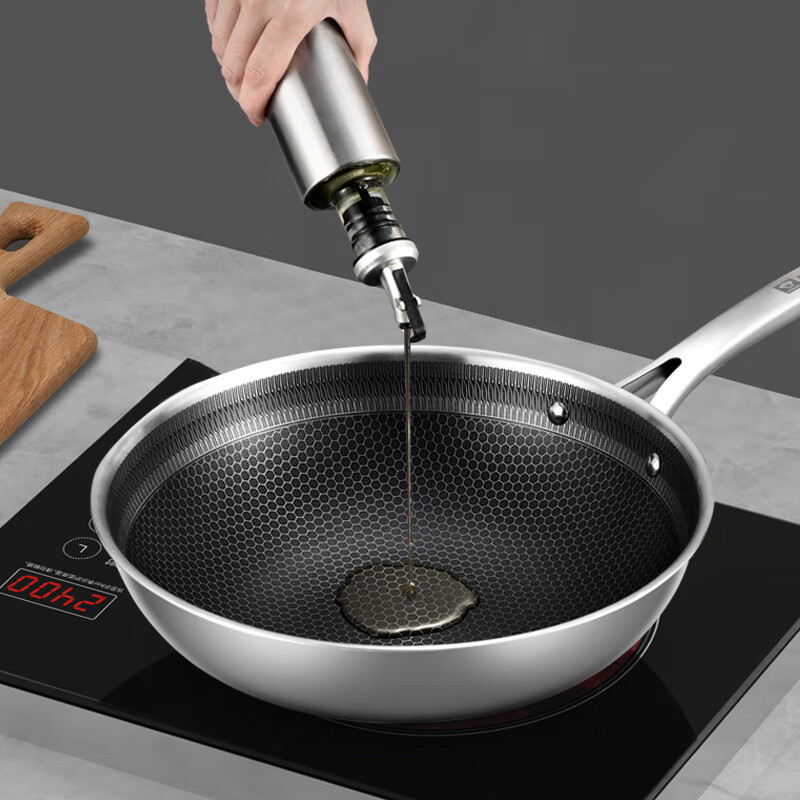 康巴赫304不锈钢锅具两件套LPB-QT0232cm炒锅+22cm汤锅