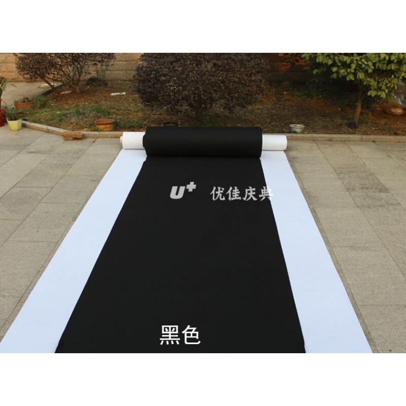 婚庆地毯展会地毯装修展览婚礼开业加厚结婚一次性黑色地毯黑色地毯2毫米