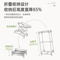 苏泊尔(SUPOR)干衣机可折叠烘干机家用衣柜式风干婴儿衣物暖风机大容量定时烘干易收纳宿舍两用ELD-511A 清新绿
