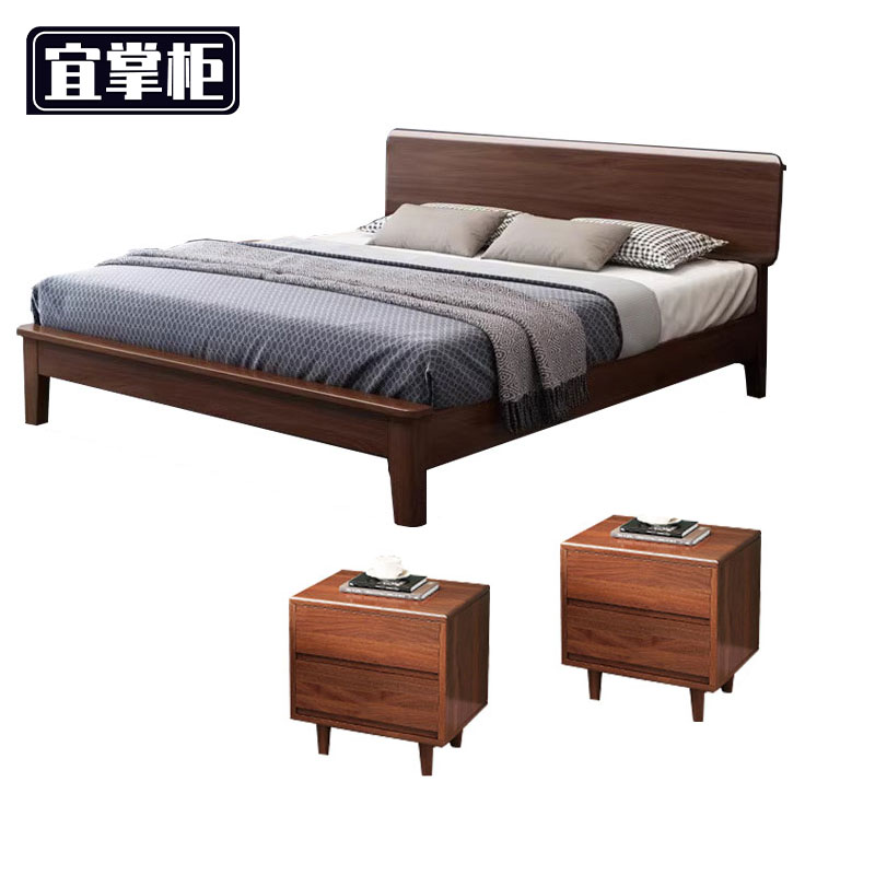 宜掌柜 床 1.8米+床头柜套高清大图