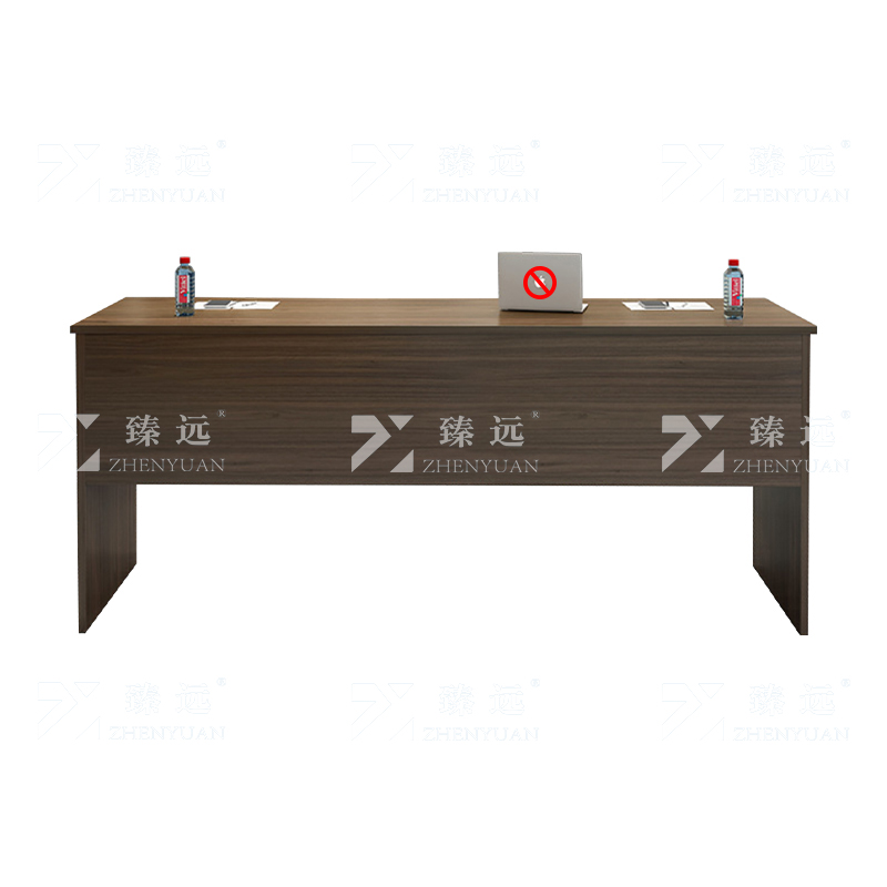 臻远ZY4080614 培训桌长条桌双人课桌会议室条形桌胡桃色高清大图