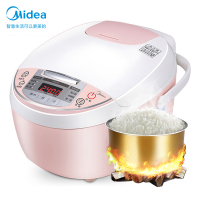 Midea/美的 WFS3018Q 美的电饭煲3L/升 智能迷你家用电饭锅底盘加热 3-4人 黄晶蜂窝内胆 粉色