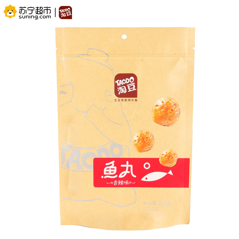 淘豆香辣鱼丸210g 即食鱼类零食 休闲小吃