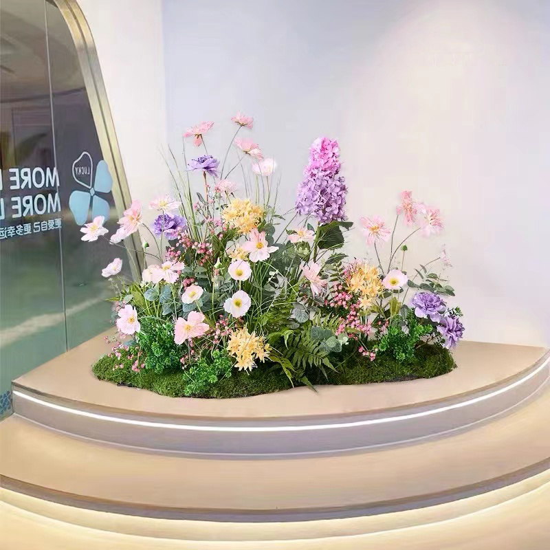 假花仿真花摆设莫奈花园造景花艺摆件 10个起售高清大图