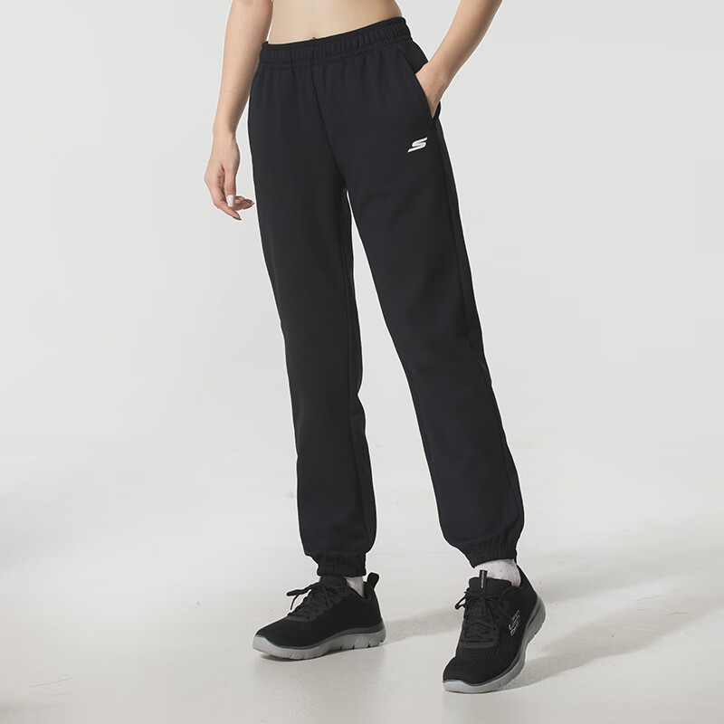 斯凯奇（Skechers）女裤新款运动裤跑步健身训练长裤时尚针织休闲裤P425W217-03K8 ZP高清大图
