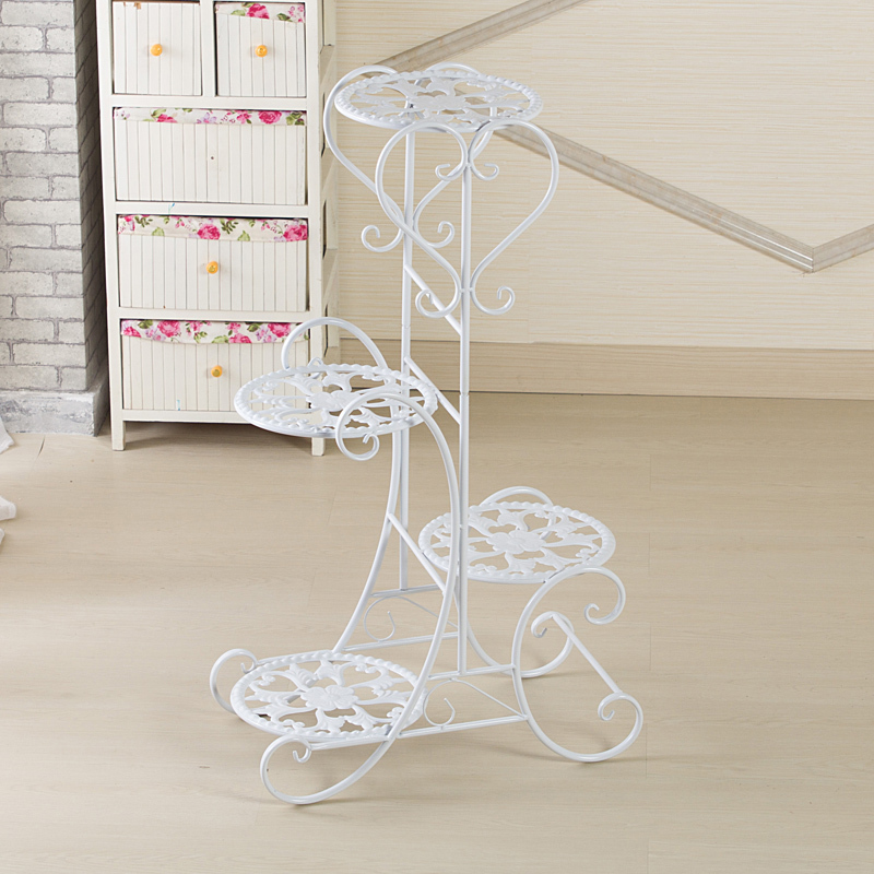 欧式花架铁艺多层室内花盆架客厅落地吊兰绿萝花架子特价