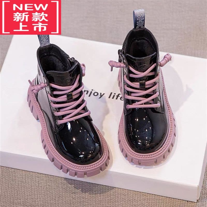 可莉允女童鞋马丁靴2022春秋款新款儿童靴子短靴秋季鞋子宝宝英伦风单靴图片