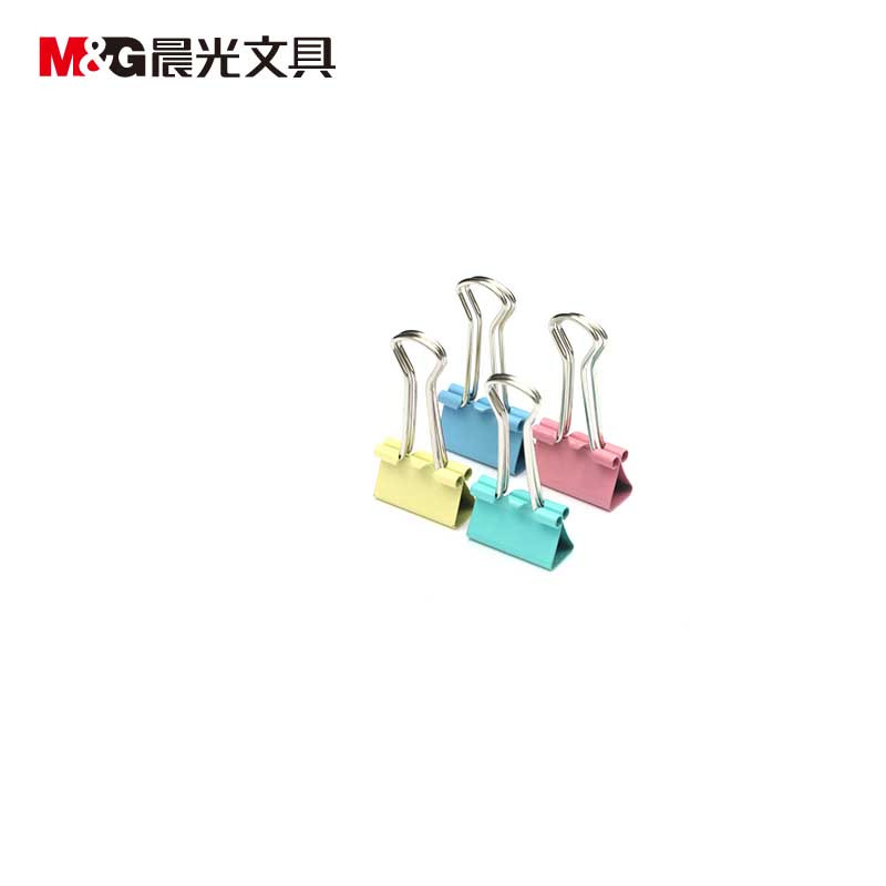 晨光彩色长尾夹19mm ABS91608 40个/筒