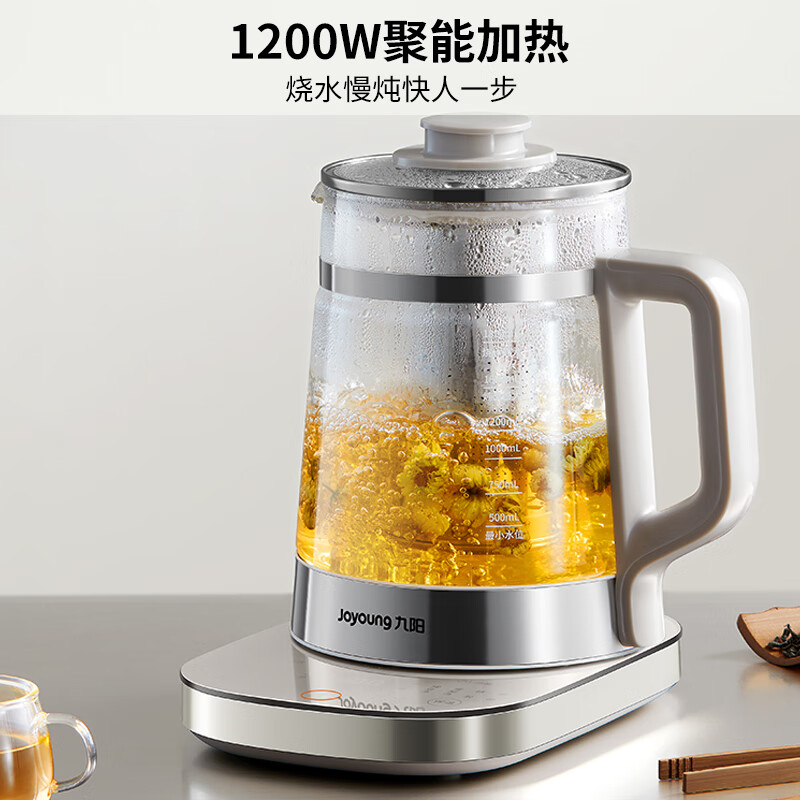 九阳(Joyoung)03双精钢养生壶1.8L大容量 WY196银色