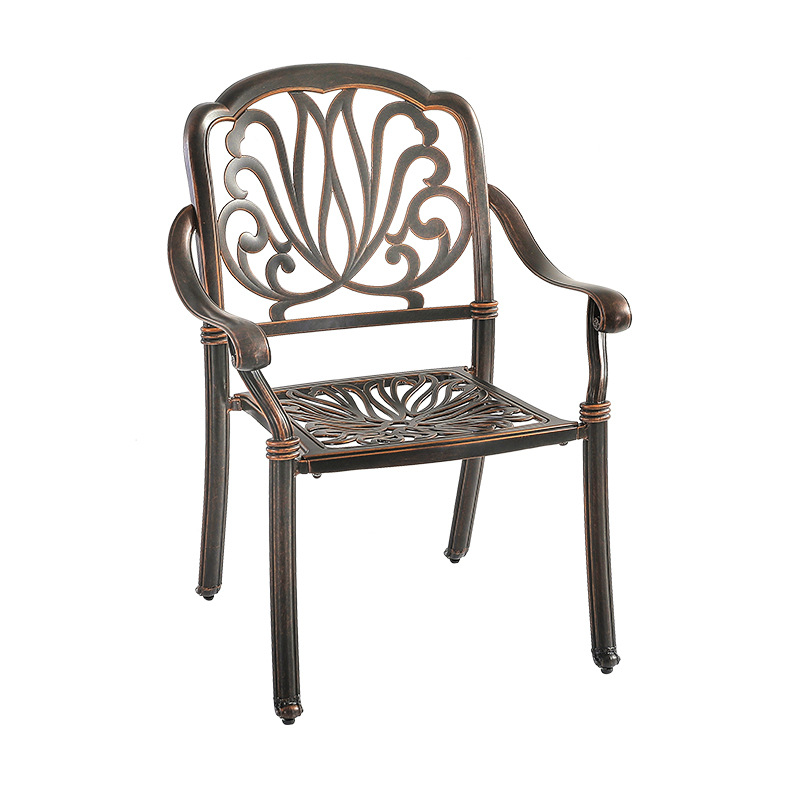 绵冠(MIANGUAN) 户外餐桌庭院阳台铸铝餐桌椅组合 一桌四椅高清大图